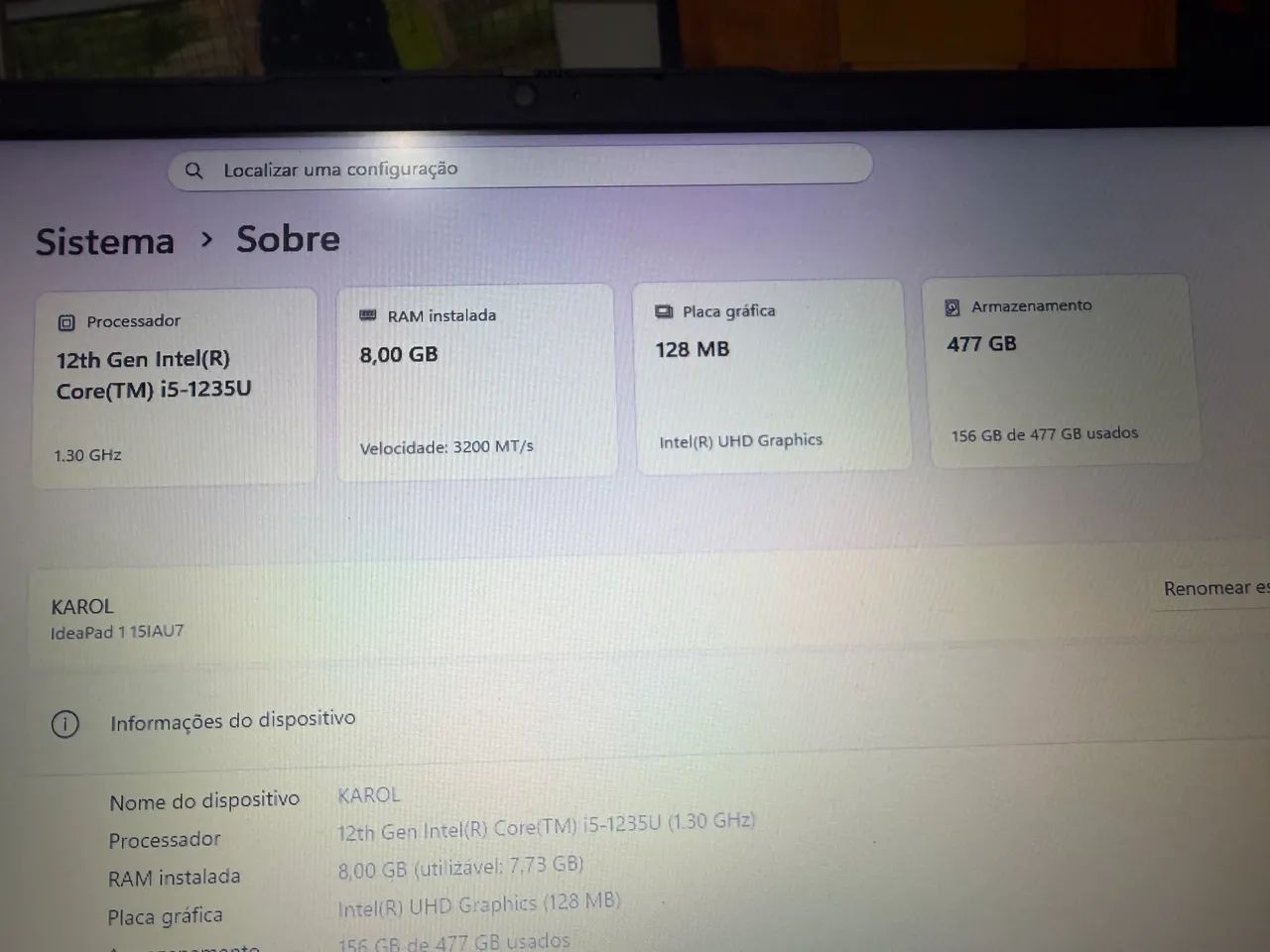 Notebook Lenovo Idealpad 15IAU7 - Foto 3