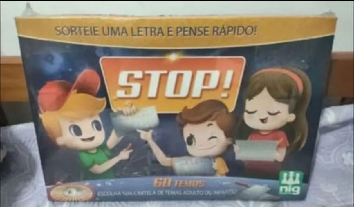 Jogo de tabuleiro de  stop novo educativo