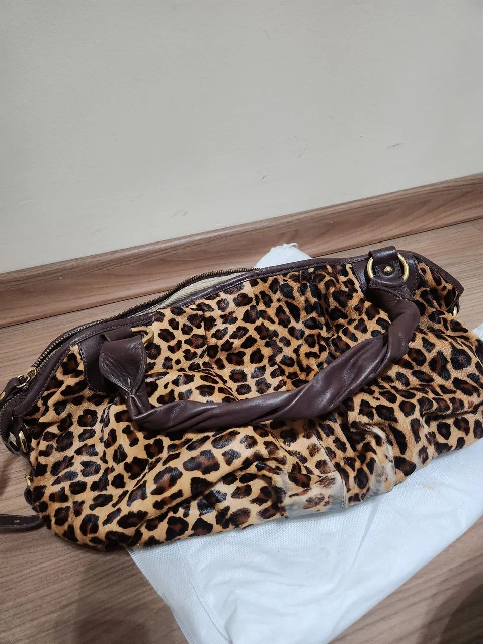 Bolsa de couro animal print - Foto 3
