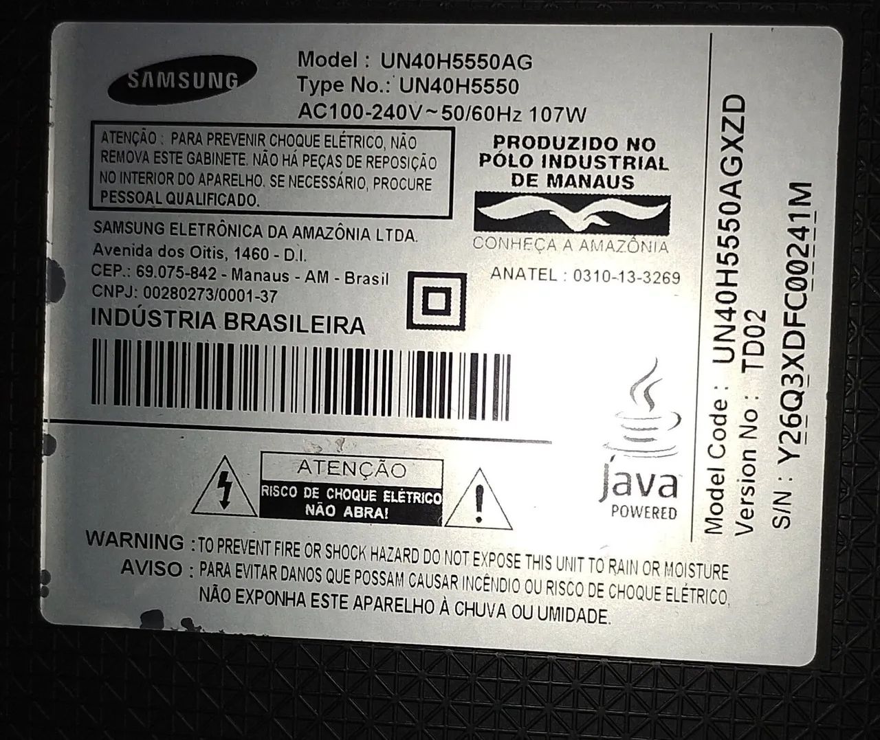 Tv Samsung 40 polegadas com defeito  - Foto 3