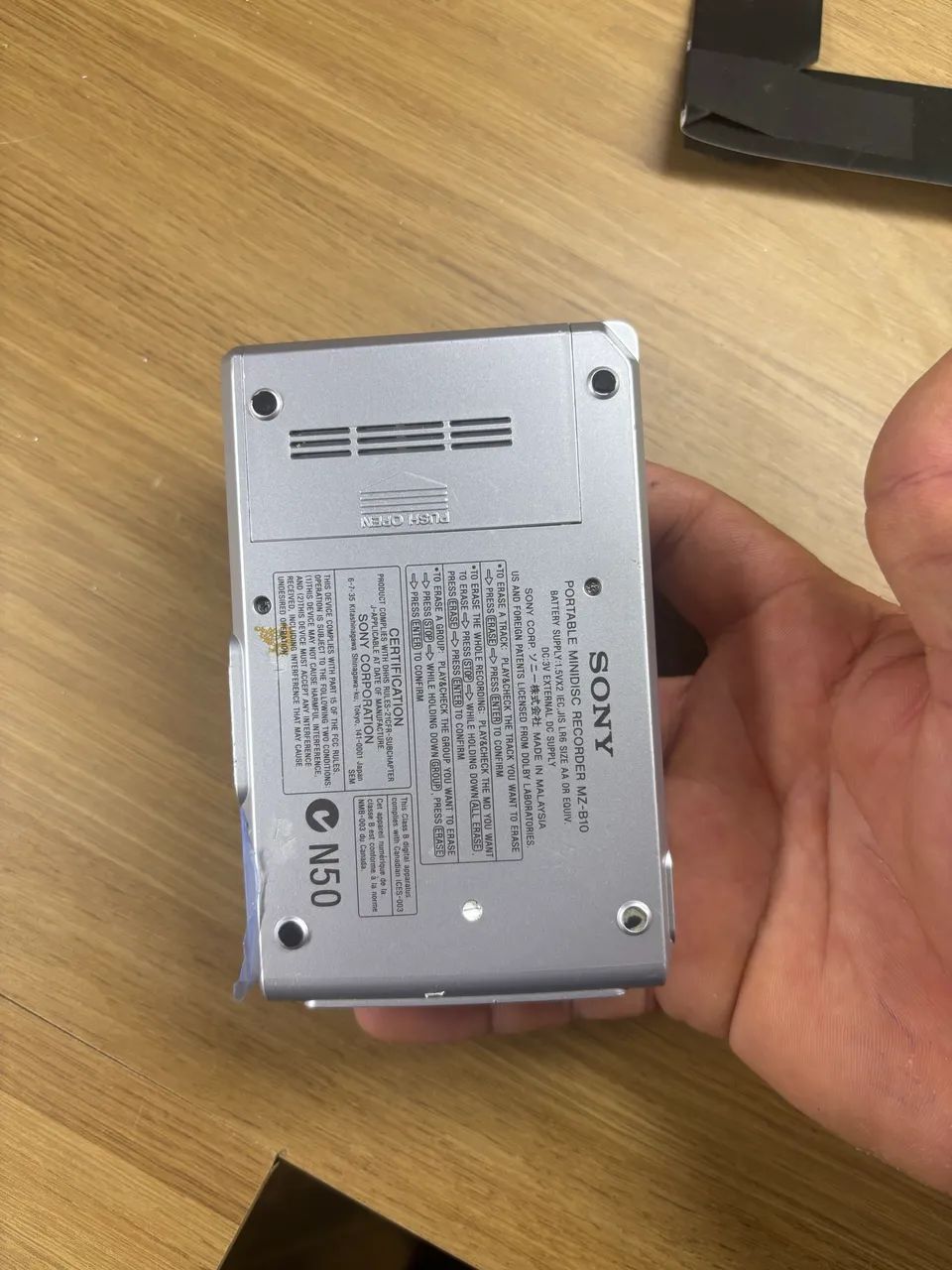 Mini disk Recorder Sony MZ-B10 Novo sem uso adiquerido em leilão