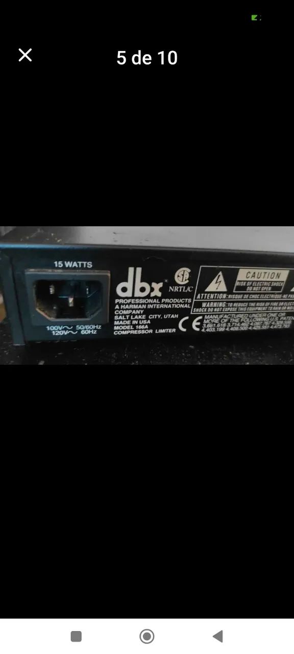 compressor DBX 166A novissimo XLR 110V qualidade imcomparavel dbx - Foto 3