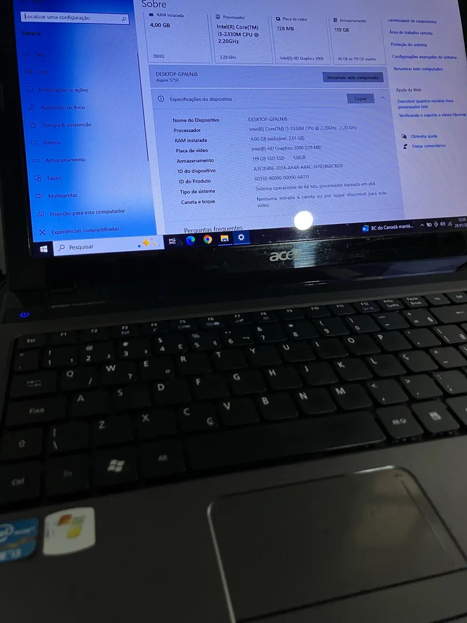 Notebook ACER 5750 TELA 15.6 - Foto 4