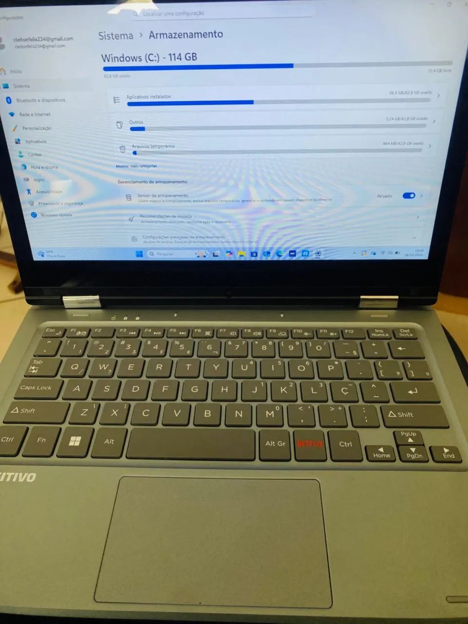 Notebook 2 em 1 Positivo Duo Intel Celeron Windows 11 Home 11,6" - Cinza Escuro - Foto 3