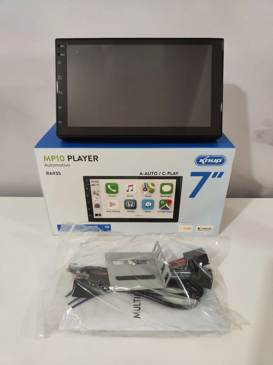 Multimídia para Carro 7 polegadas 1din Universal Carplay Android auto Bluetooth 