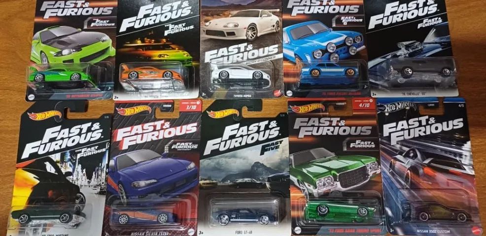 Pack Hot Wheels - Velozes e Furiosos - 10 Carrinhos