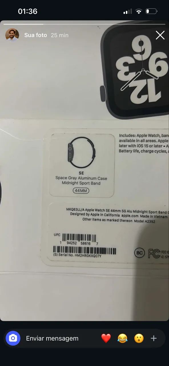 Apple Watch SE, na caixa - Foto 2