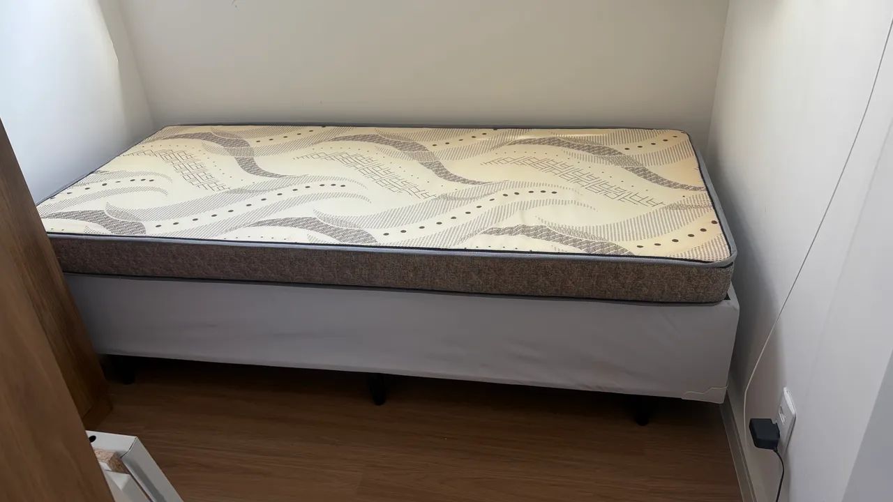 Cama de Solteiro - Base e Colchão novos  - Foto 3