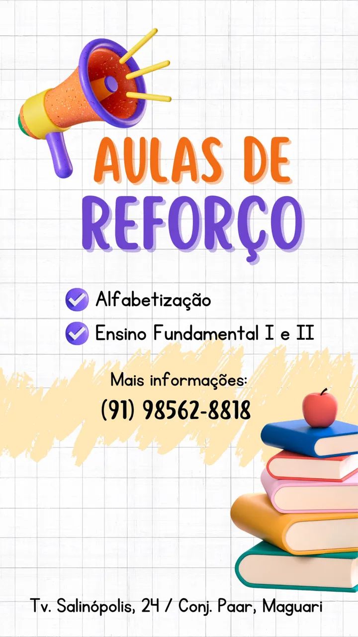Aula de reforço!