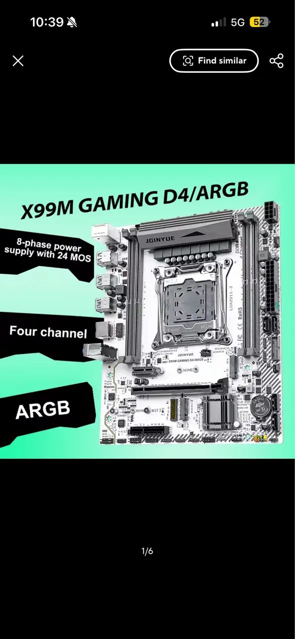 Kit x99 placa mãe jginyue argb + Xeon 2680 v4 - Foto 2