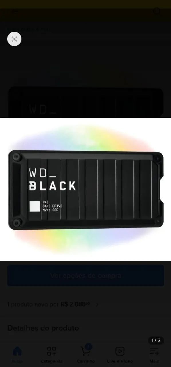 WD_BLACK P40 GAME DRIVE NVMe SSD - Foto 4