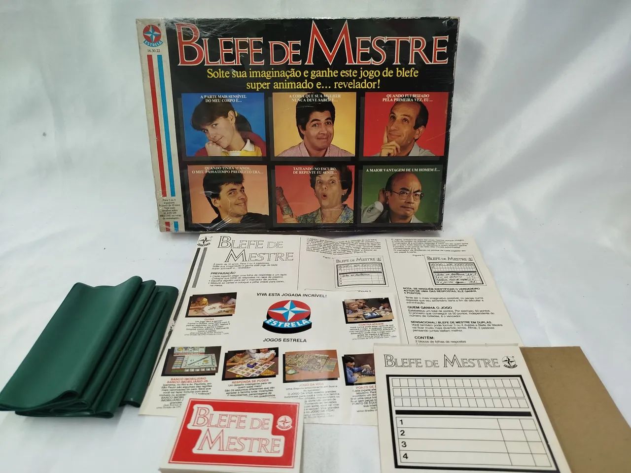 Antigo jogo Blefe de Mestre da estrela anos 80 