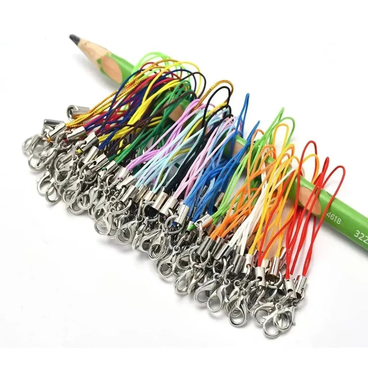 Kit DIY chaveiro cordão de nylon com fecho lagosta + plug anti poeira  - Foto 2
