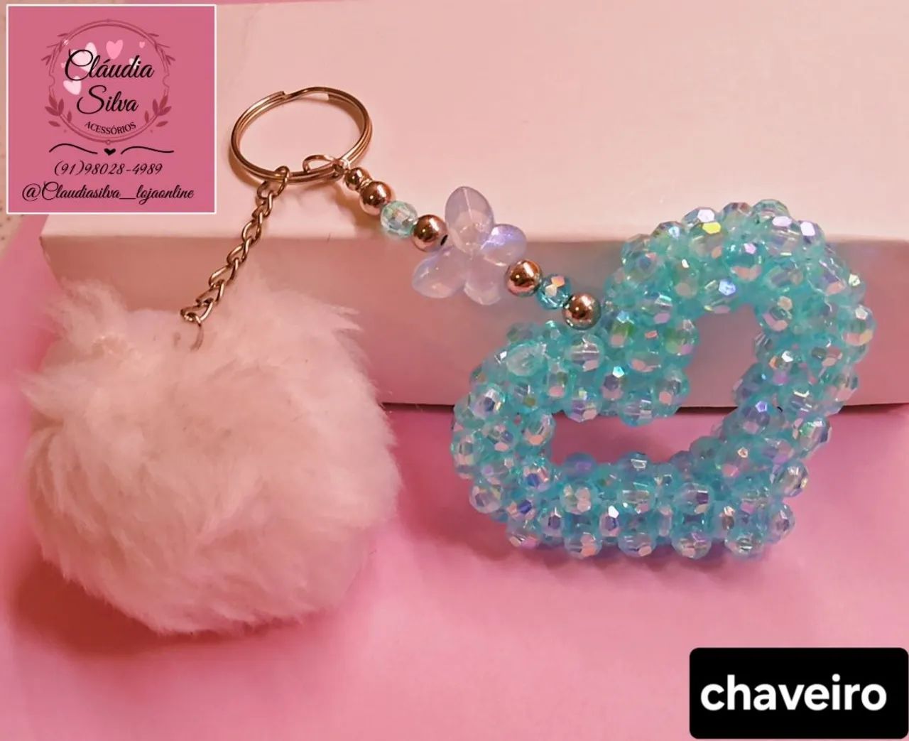 Chaveiro com pompom apartir de R$:9,99 - Foto 5