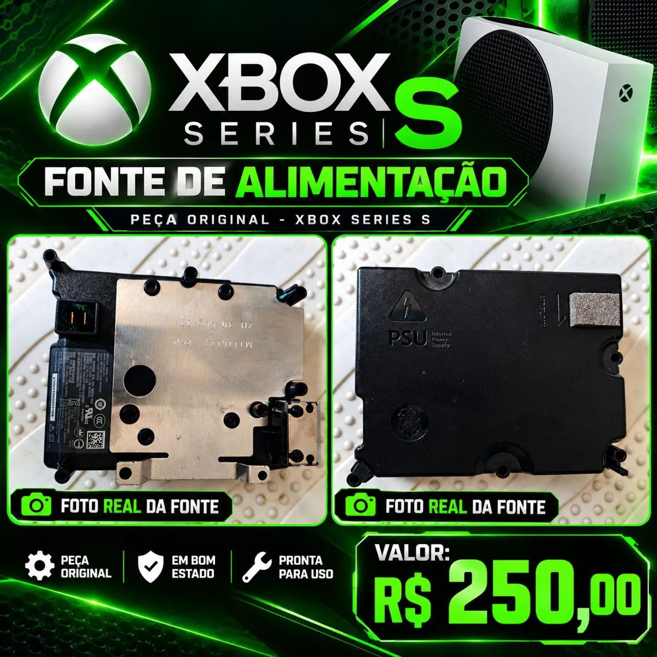Fonte Xbox seires S Original 