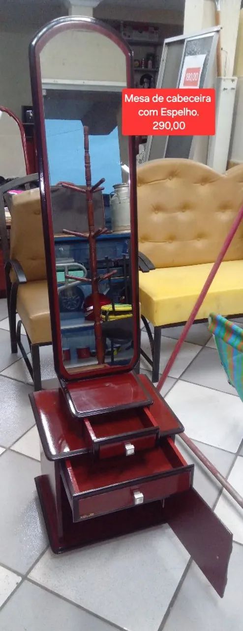 Mesa de cabeceira com espelho 65171916547201120