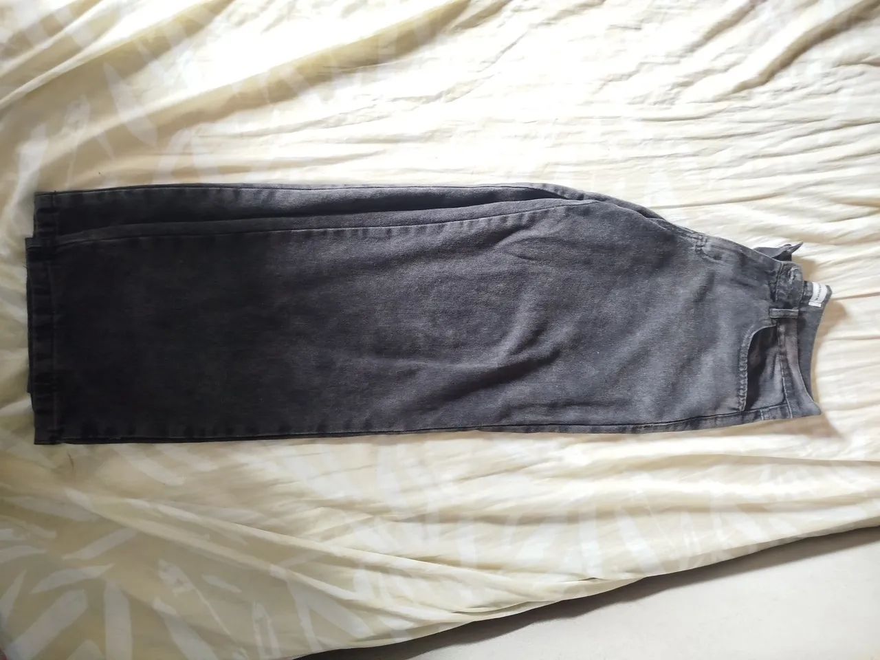 CALÇA BAGGY PRETA ESTONADA - Foto 3