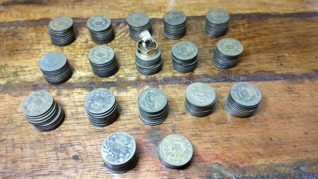 Moedas antigas de mil reis para confecção de alianças 200 unidades R$220,00 Reais - Foto 2