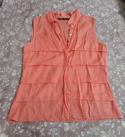 Camiseta salmão zara M - Foto 2