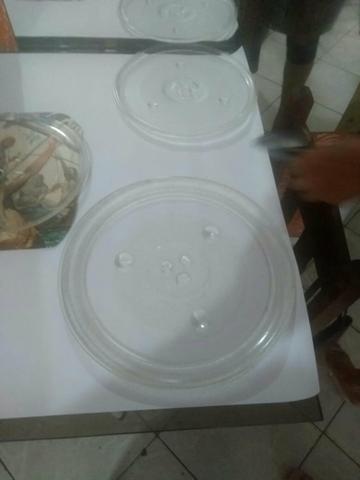 Os 5 pratos de microondas de tamanhos: 32 cm, 29 cm, 29 cm, 27 cm, 25 cm - Foto 3