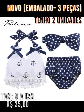Conjunto 3 peças importado novo