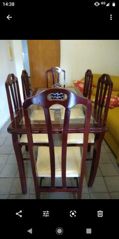 Mesa de vidro com 6 cadeiras - Foto 3