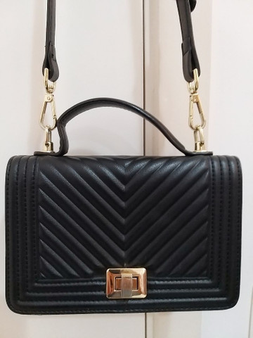 Bolsa Preta Couro Ecológico