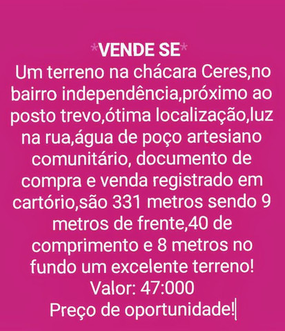 Terreno 331 metros
