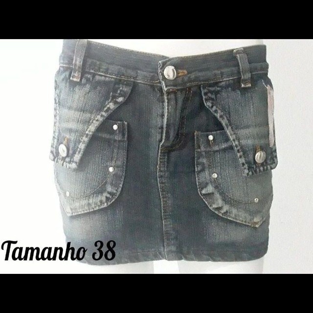 Saia jeans sem lycra tamanho 38 - Foto 5