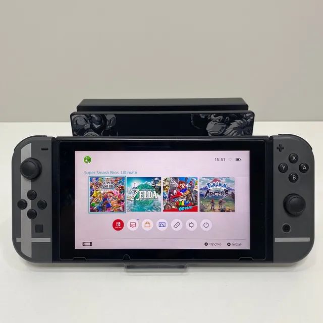 Nintendo Switch Desbloqueado Oled Branco 128gb Com Caixa Seminovo Garantia  E Nf