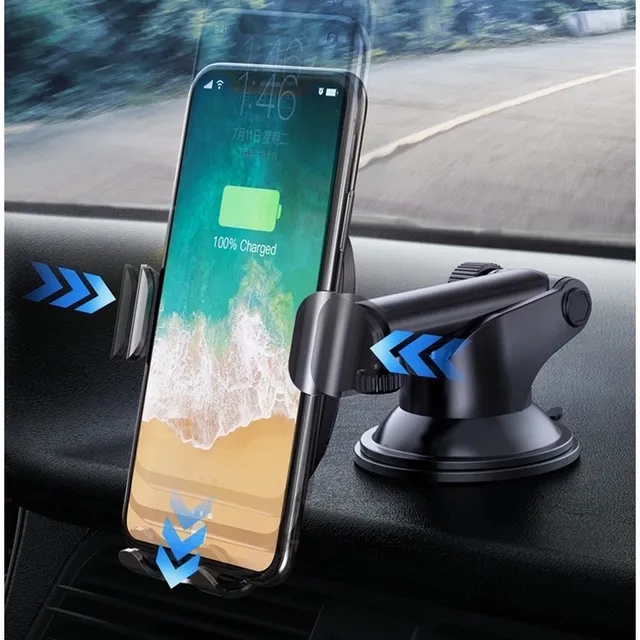 Suporte Celular Gps Carro Veicular Trava Automática Resistente Ajuste Rotação Base