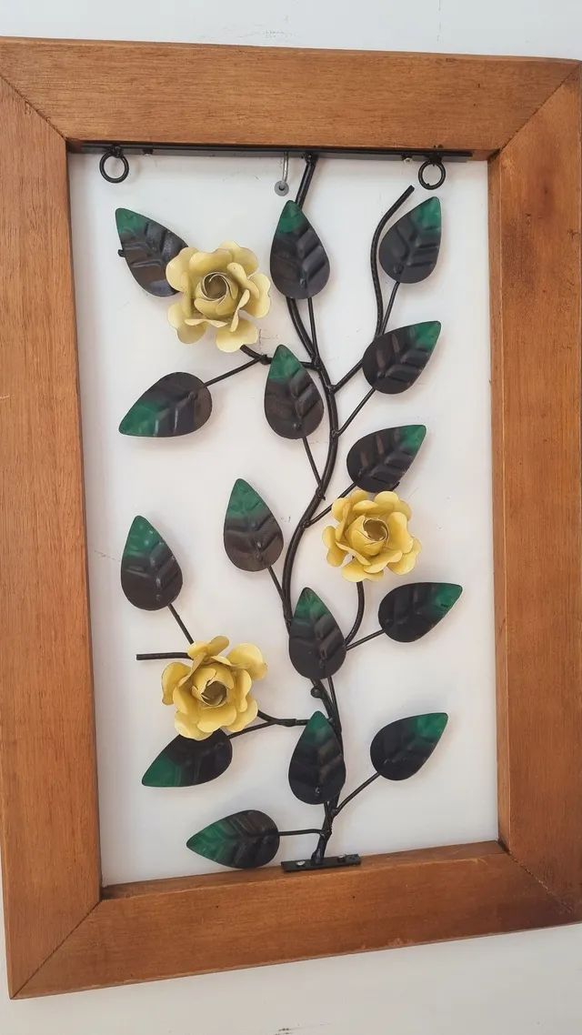 Quadro com galho de rosas  - Foto 4