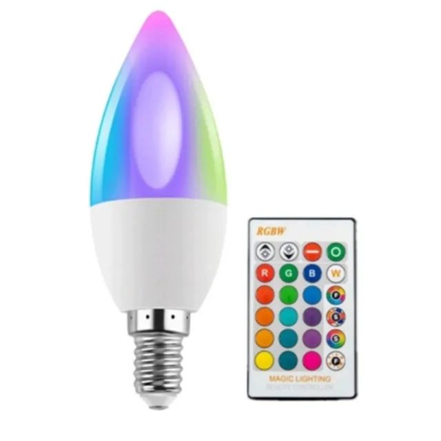 Lampada Led Rgb Com Controle Lk-rgb-j04w Luatek 4w