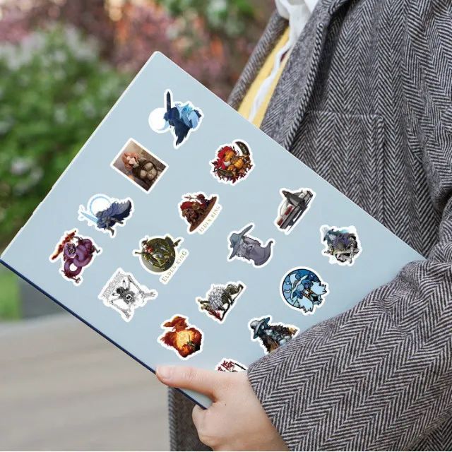 Kit 100 Adesivos de Elden Ring - Autocolantes Pcs Peças Unidades Soulslike - Foto 6