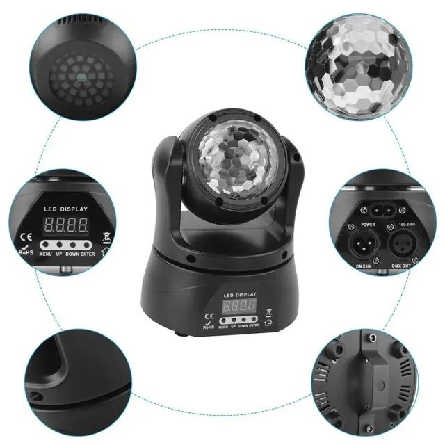 Oferta!!! Mini Moving DMX Double Face 3x1 Led Laser - Foto 2
