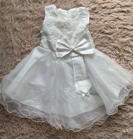 Vestido Infantil Branco Batizado ou Casamento 