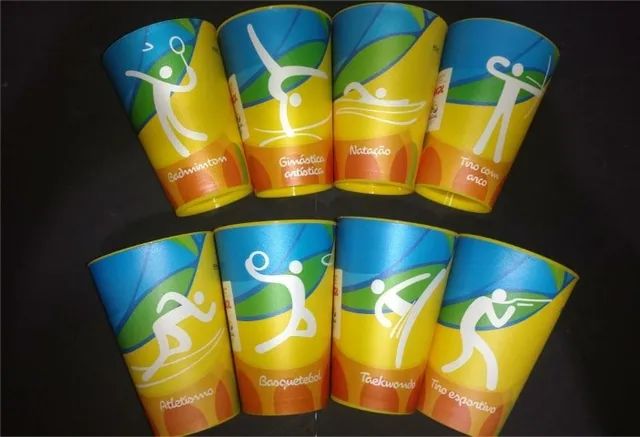 copos da olimpíada 2016 RIO  totalizando 8 copos