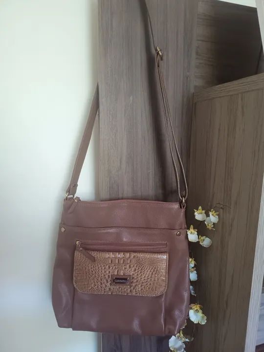 Bolsa de Ombro Marrom Grinelli