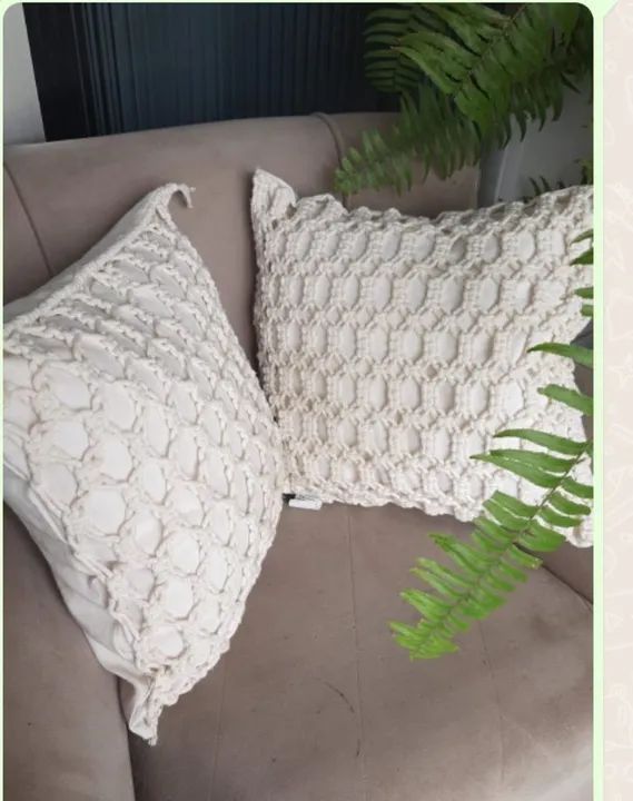 Almofada em macrame unidade