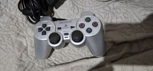 CONTROLE ORIGINAL PS2 CINZA FUNCIONANDO PERFEITAMENTE - Foto 4