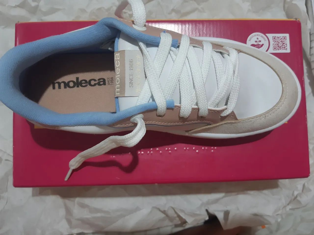 Tênis Moleca Casual Feminino - Branco - Foto 4