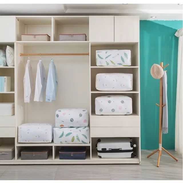 Organizador Multiuso Caixa Organizadora de Guarda Roupas à Prova de Poeira Com Ziper - Foto 2