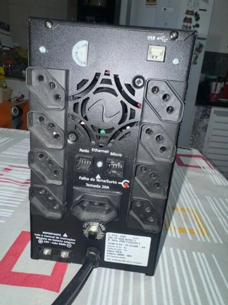 nobreak gamer ragtech one up nitro 2000va (1400w), senoidal, rgb, bivolt - 4590 - Foto 3