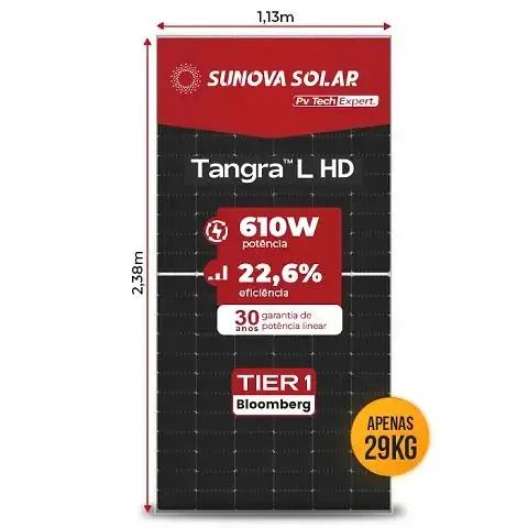 Kit Solar Híbrido 610W com Bateria de Lítio - Energia Limpa e Econômica! - Foto 5