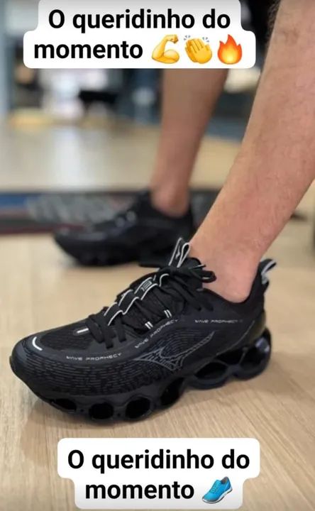 Tênis Mizuno Wave Prophecy 13Preto - Foto 4
