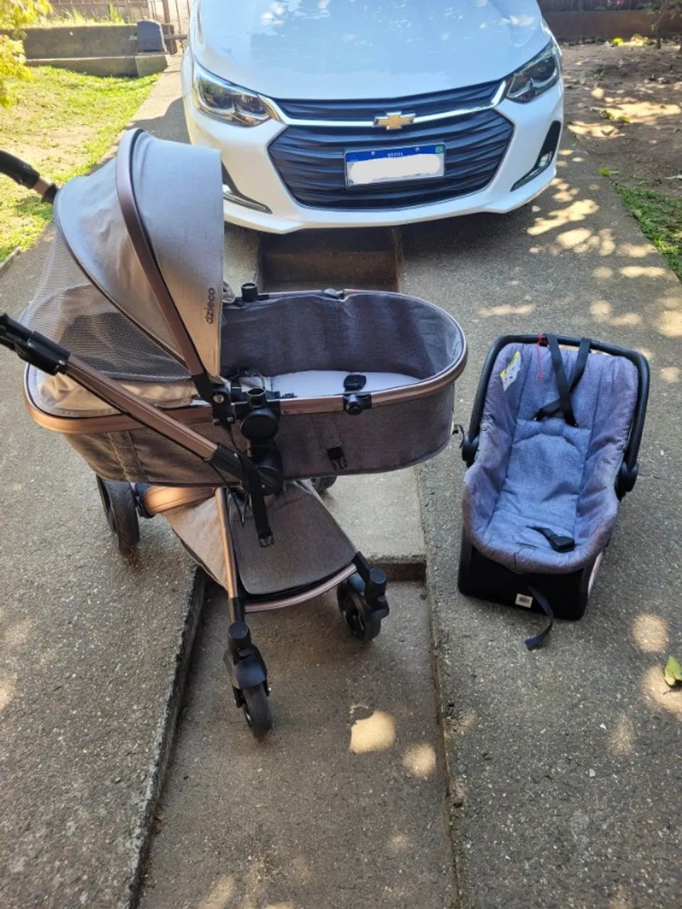 Carrinho de Bebê + Bebê Conforto + Base Dzieco 360° Vulkan - Foto 2