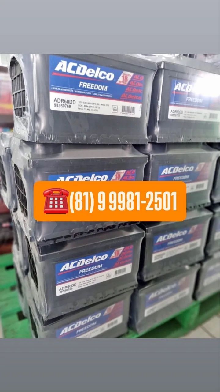 Bateria de carro a partir de 269,00 ate 10x