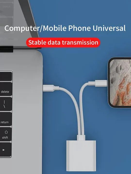 Adaptador 2x1 Lightning e USB C para Micro SD - Leia seus cartões no iPhone - Foto 3