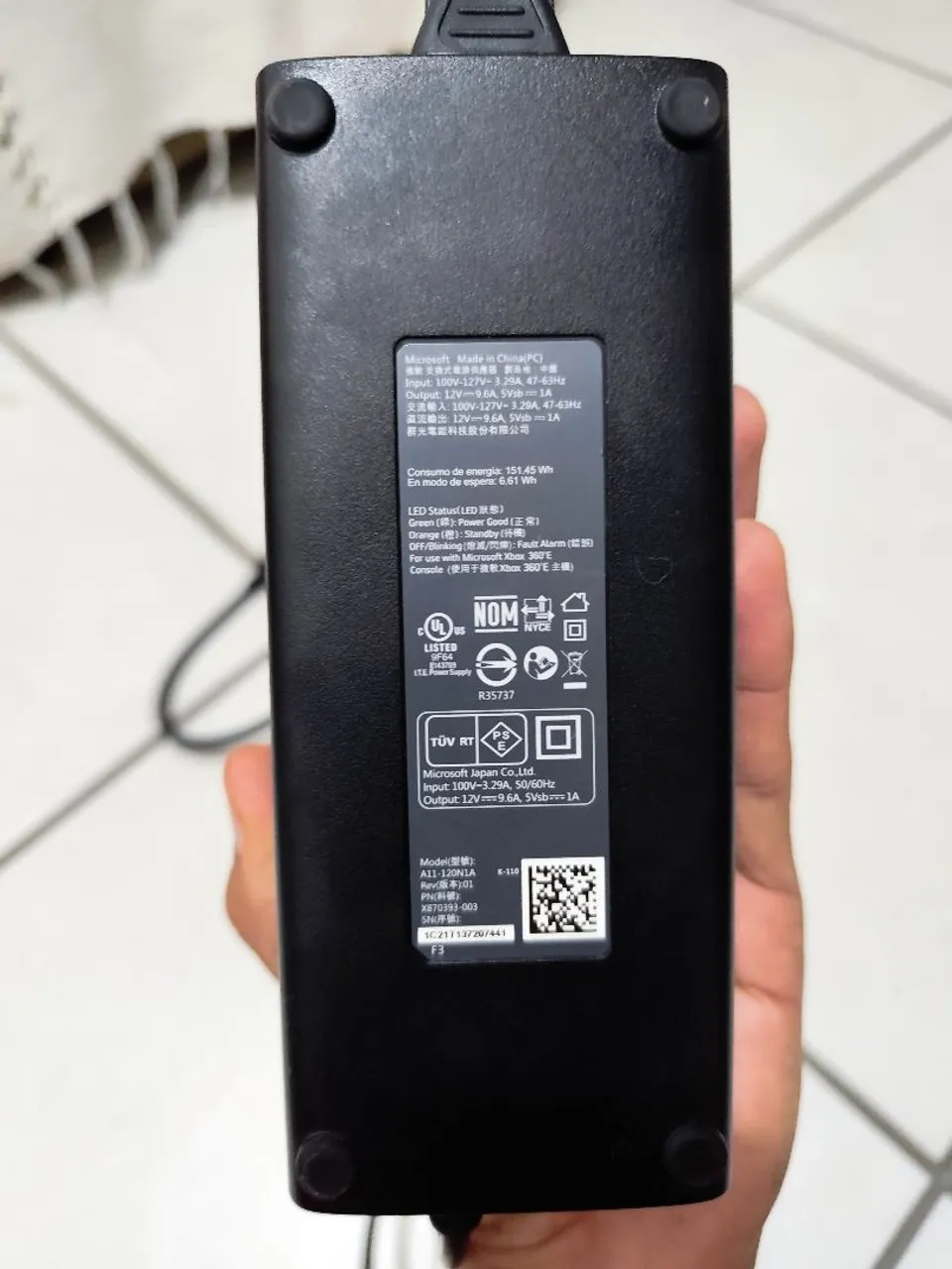 Fonte ORIGINAL Xbox 360 Super Slim 1 pino