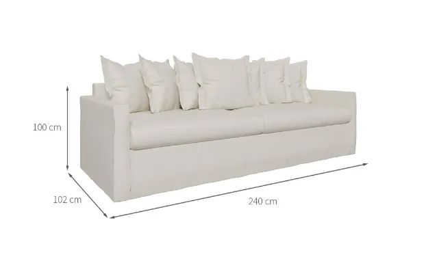 Sofá estilo praiano com capa! - NOVO - Divido em até 18x no cartão sem juros! - Foto 3